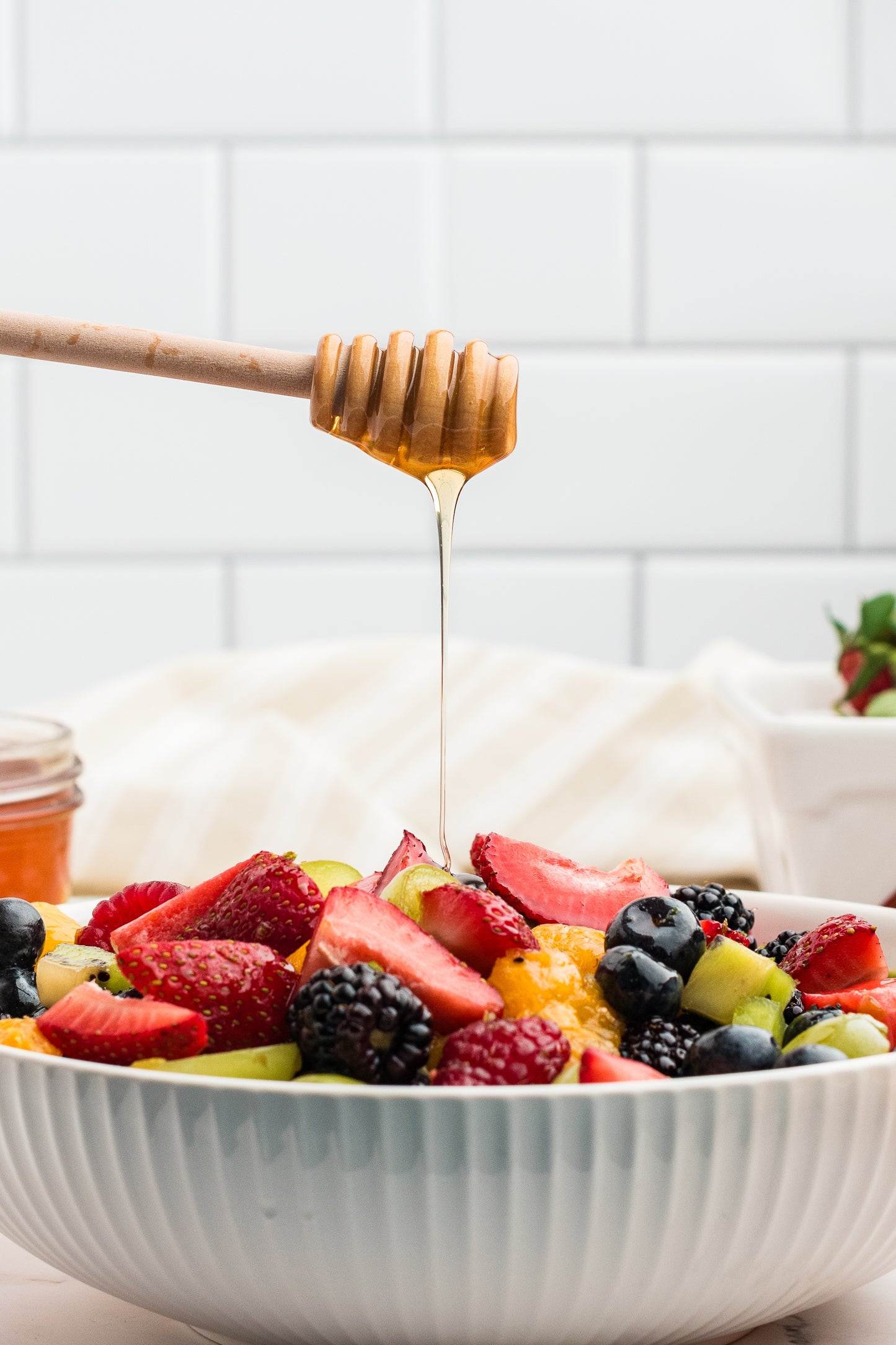 Fruit Salad with Honey Lime Dressing