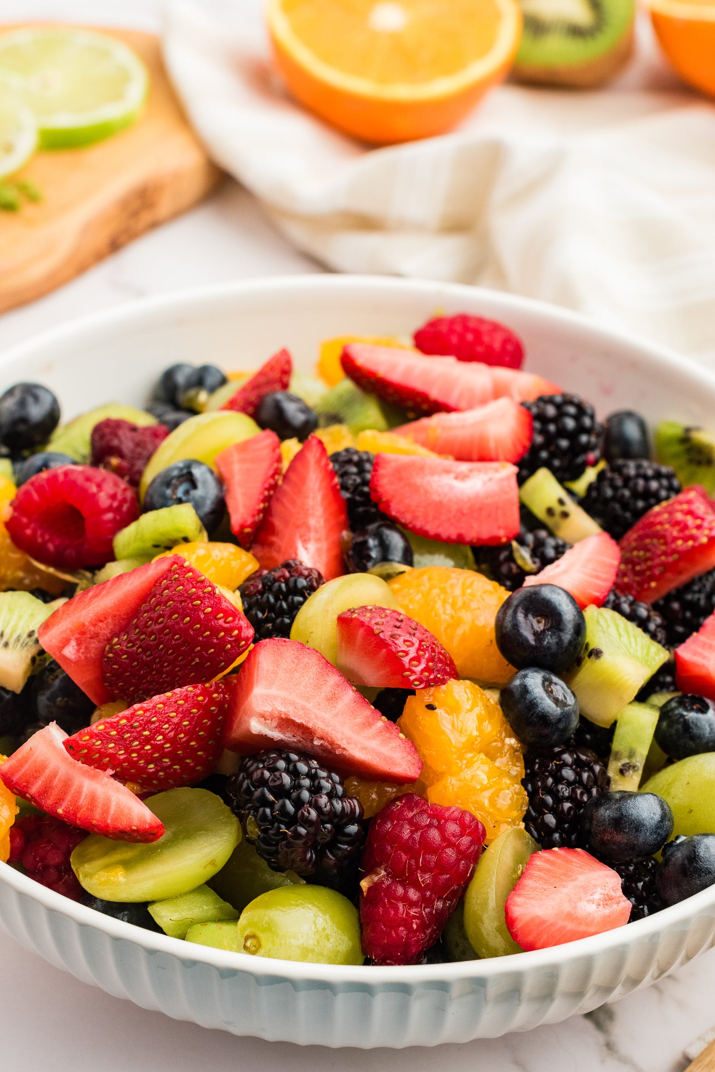 Fruit Salad with Honey Lime Dressing